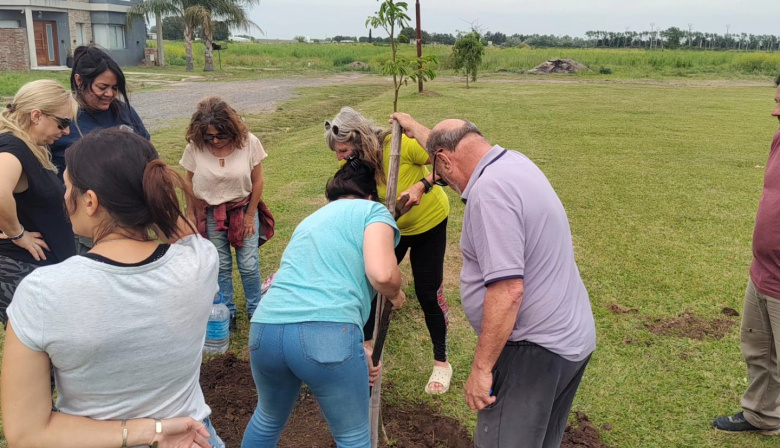 Plantaron árboles nativos en la Plaza Marino Astun
