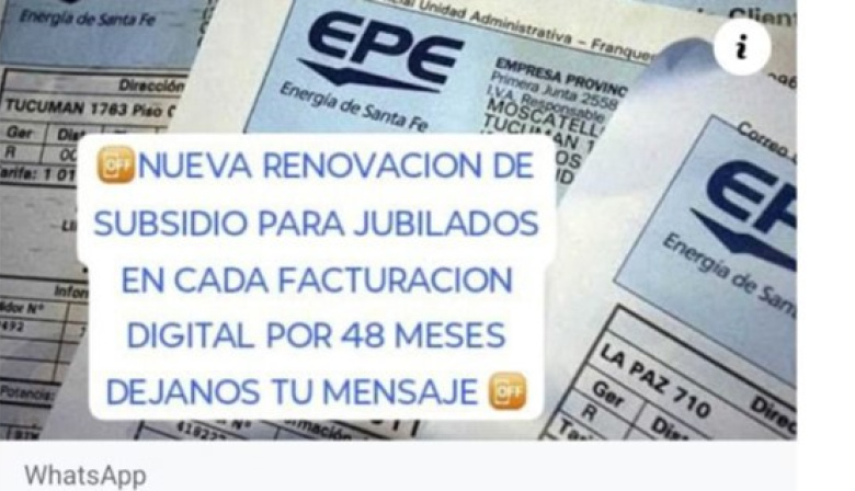 La EPE advierte sobre posibles intentos de estafa a usuarios de Santa Fe