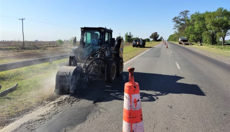 Vialidad Nacional ejecuta trabajos de bacheo sobre la Ruta Nacional 178