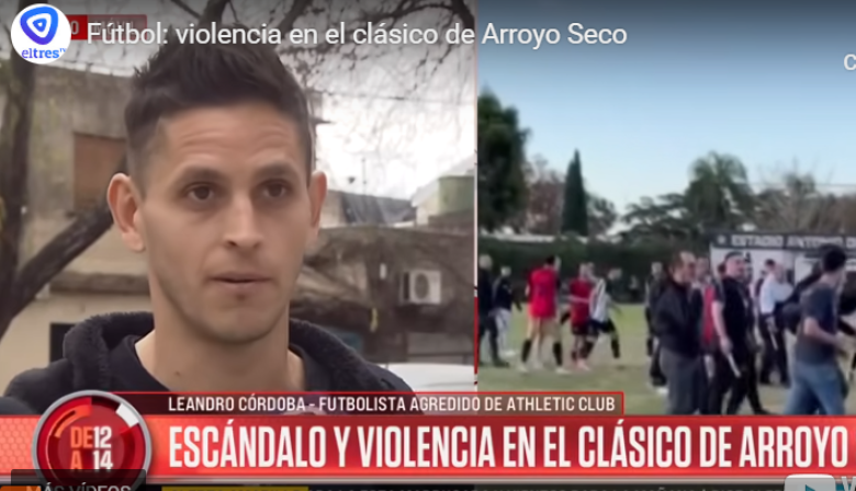 Difundieron imágenes de lo ocurrido en la cancha durante el clásico arroyense