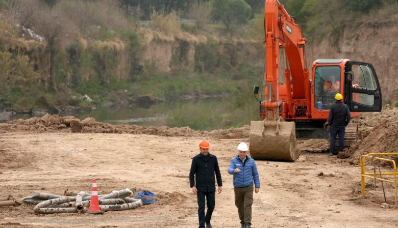 Pullaro en la cascada del Saladillo: “Si el Estado no hace obra pública, nadie la lleva adelante”