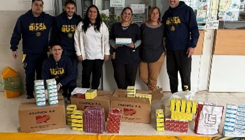 La Peña de Boca entregó medicamentos en el Centro de Salud Ramón Carrillo