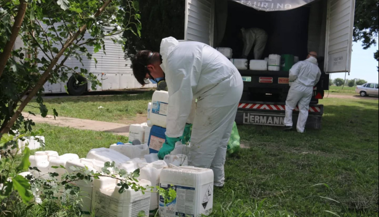 Se recolectaron 600 envases vacíos de fitosanitarios en Arroyo Seco