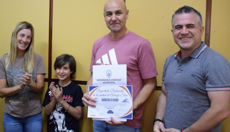 El Concejo declaró deportista destacado a Gonzalo Guidi