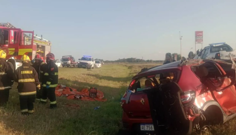 Un padre y su hija fallecieron tras volcar cerca de Ramallo