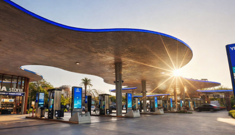 YPF levanta la estación más grande del país sobre la autopista Rosario- Buenos Aires