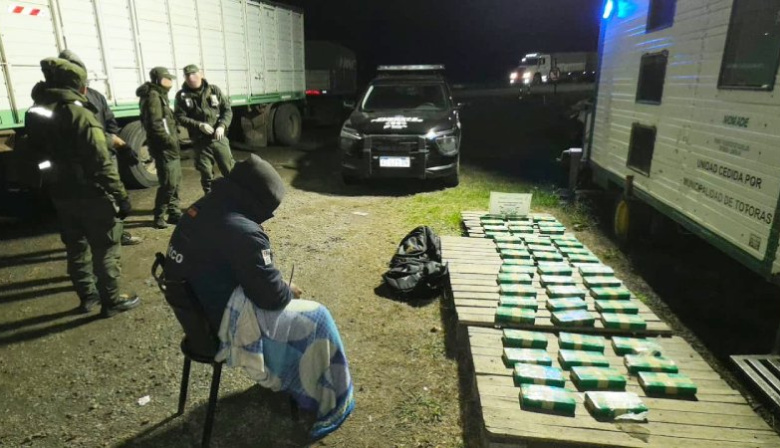 Gendarmería secuestró 52 kilos de cocaína en un control de ruta en Santa Fe
