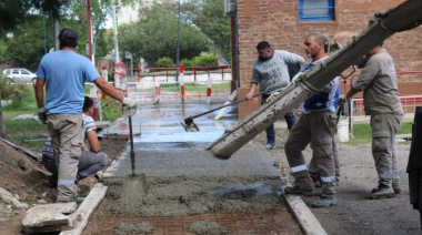 Se reconstruyó la vereda que une la Estación con el Boulevard Mansueto Maiorano