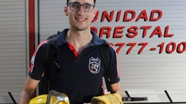 Cristian Albanesi partió a combatir los incendios en el sur