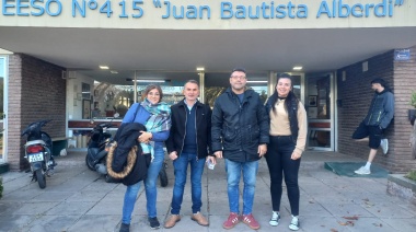Intensa jornada de charlas a cargo de Sebastián Mascherano en las escuelas secundarias locales