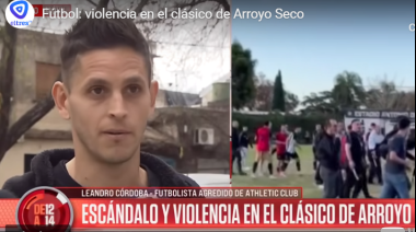 Difundieron imágenes de lo ocurrido en la cancha durante el clásico arroyense