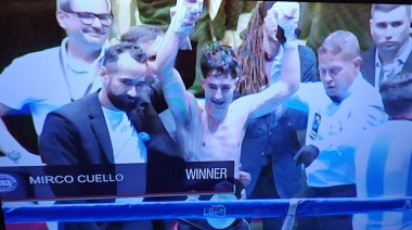 Mirco Cuello ganó por knock out y conquistó el Título Interino Pluma 