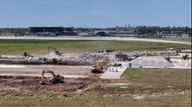 Aeropuerto Internacional Rosario: finalizó la demolición de la cabecera sur y avanza la ampliación de la pista