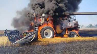 Varios incendios durante la cosecha de trigo en Santa Fe
