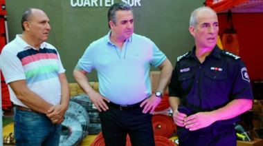 Destacaron la inversión en equipamiento para los Bomberos Zapadores de Rosario