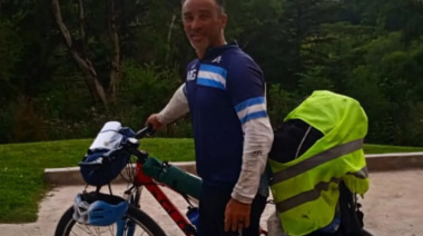 El ciclista Claudio Tenaglia ya está más cerca de casa