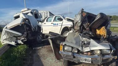 Choque en cadena en la autopista a Santa Fe
