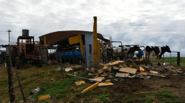 Tornado en Bernardo de Irigoyen: Así quedó el tambo afectado