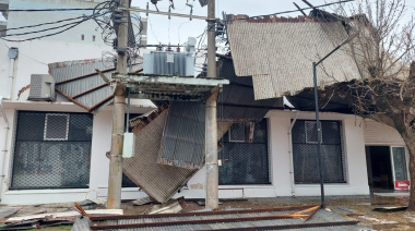 Fuerte temporal de viento y granizo provocó destrozos en Las Rosas y el sur santafesino