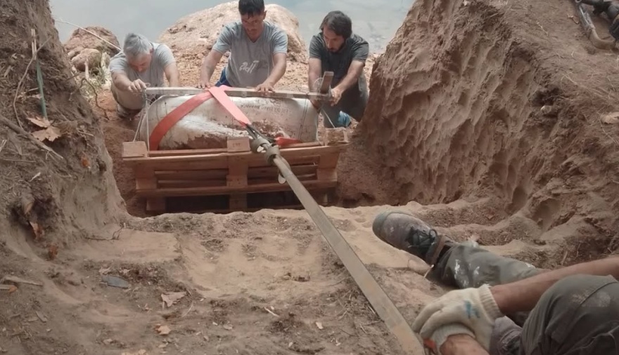 El Museo presente en la extracción del cráneo de mastodonte encontrado en Fighiera