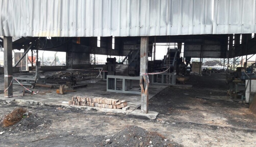 Se produjo un incendio en la recicladora de neumáticos Kumen-Co