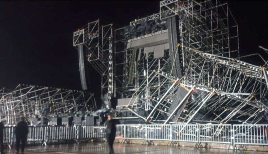 El temporal azotó el escenario de una fiesta de disfraces en San Nicolas