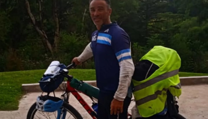 El ciclista Claudio Tenaglia ya está más cerca de casa