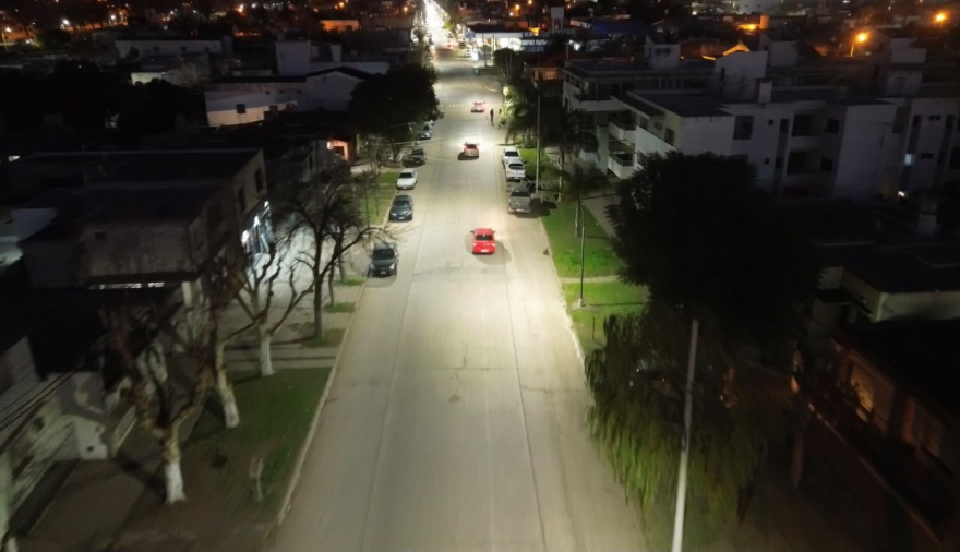 San Martín al 1200 ya tiene nueva iluminación LED