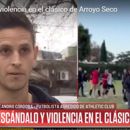 Difundieron imágenes de lo ocurrido en la cancha durante el clásico arroyense