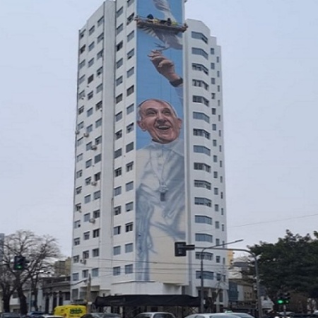 Inauguran hoy el mural más grande del mundo dedicado al papa Francisco