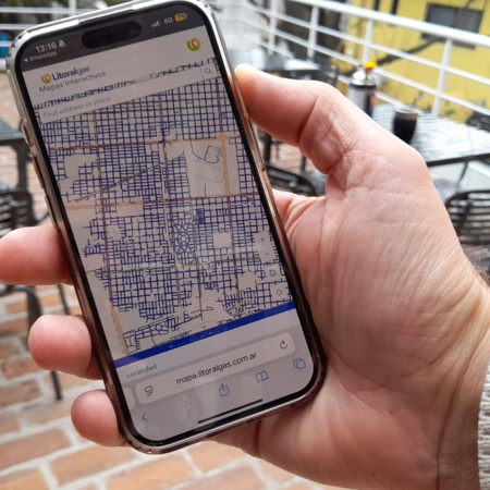Litoralgas publicó en internet los mapas de su red