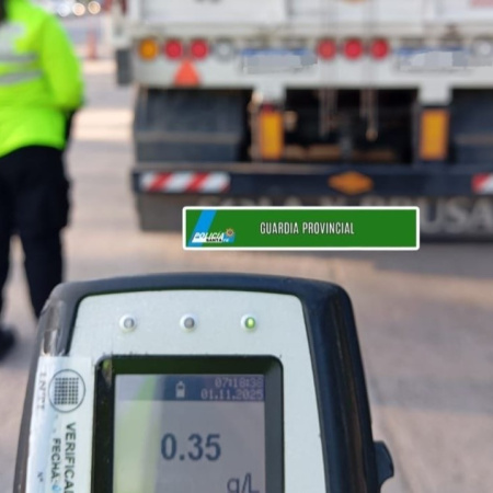 Ruta 21: Retuvieron un minibus cuyo conductor dio positivo de alcoholemia