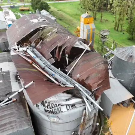 Graves pérdidas en el sur provincial por la acción de un tornado