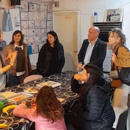 El Defensor de Niños y Adolescentes recorrió el Centro de Cuidado Infantil y el merendero Copa de Leche