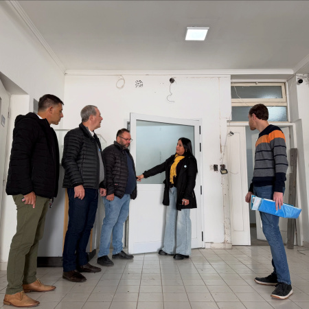 Tonelli recorrió las obras en el Hospital N° 50