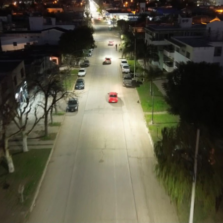 San Martín al 1200 ya tiene nueva iluminación LED