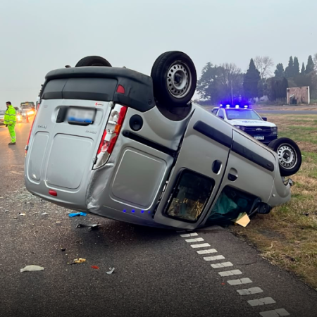 Tres personas heridas en otro vuelco a la altura de Ramallo