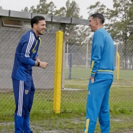 Paredes y Di María se reencontraron en Arroyo Seco
