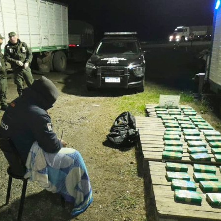 Gendarmería secuestró 52 kilos de cocaína en un control de ruta en Santa Fe